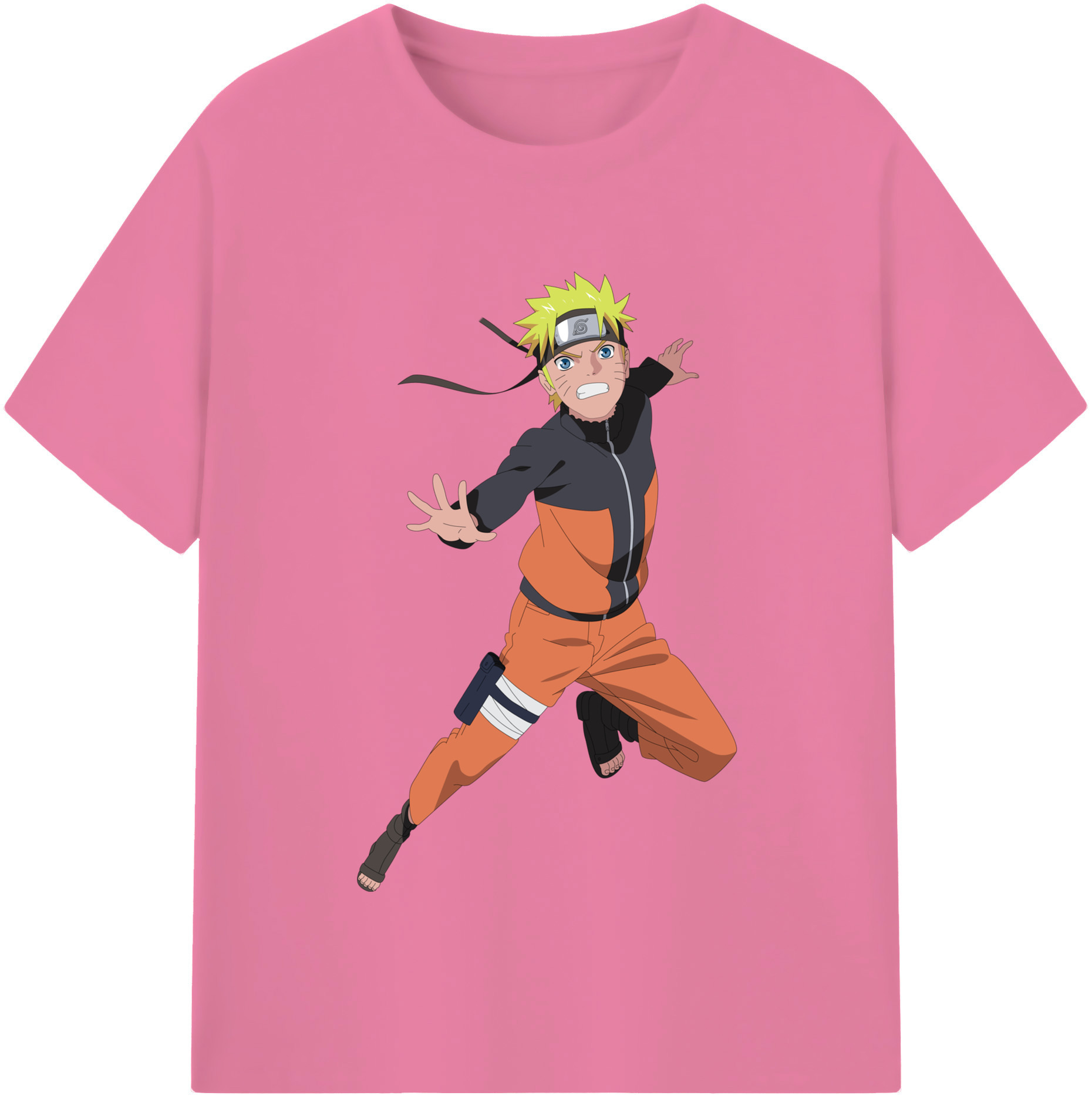 （画像用） NARUTO -ナルト- うずまき ナルト Uzumaki Naruto 綿100％半袖Tシャツ（フロントプリント）